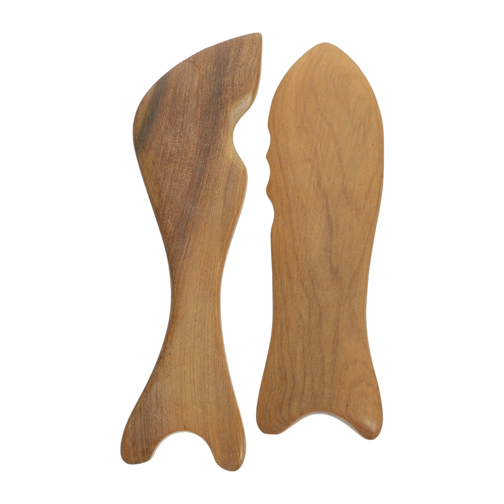 2pcs Wooden  Massager Massage Tool for Home Portable Gua Sha Massage Board