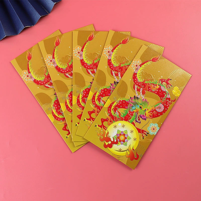 6pcs Chinese Red Envelopes Chinese New Year Hong Bao Red Lucky Money Pockets