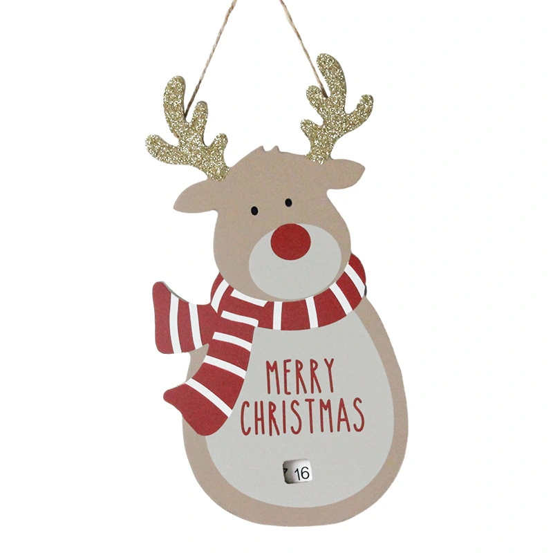 Christmas Tree Hanging Pendant Decorative Xmas Tree Ornament Deer Wood Tag Hanging Ornament