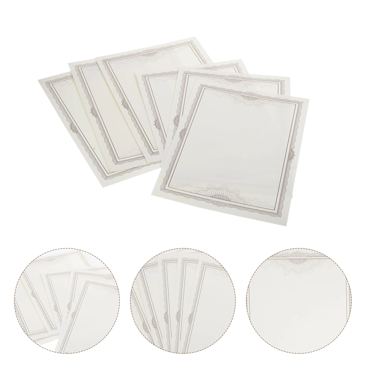 5 Sheets of Honor Certificate Paper Sheet Blank Diploma Liner Paper Without Character Delicate Liner Paper