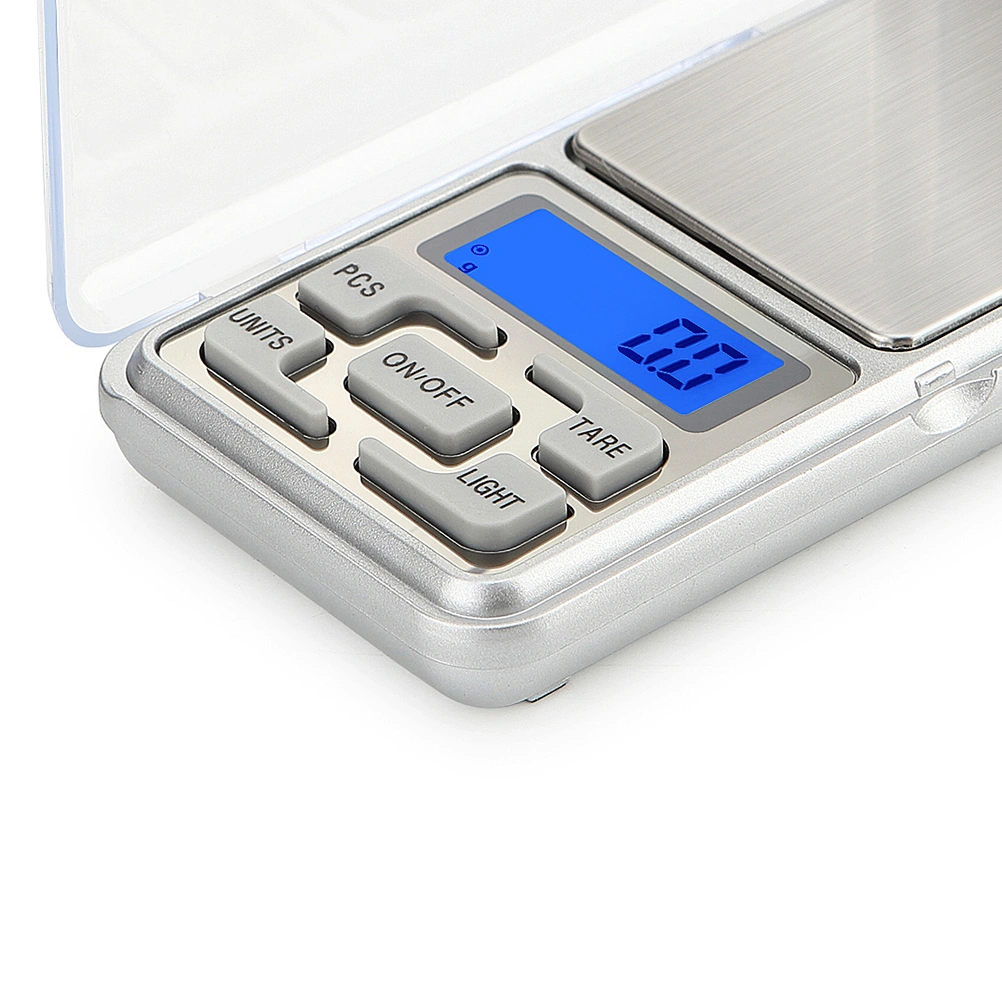 Mini Electronic Jewelry Scale 500g/0.1g High Precision Jewelry Scale Balance Electronic Digital Pocket Scale (Silver)