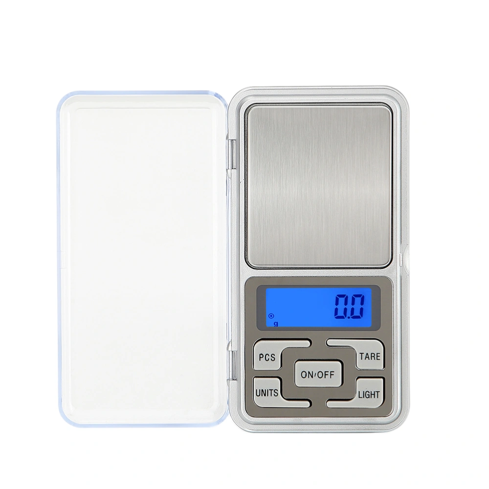 Mini Electronic Jewelry Scale 500g/0.1g High Precision Jewelry Scale Balance Electronic Digital Pocket Scale (Silver)