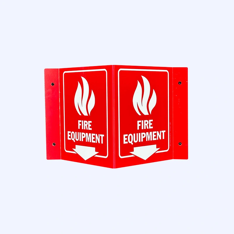 Fire Equipment Sign with Arrow Acrylic Fire Equipment Sign V Shape Fire Equipment Sign