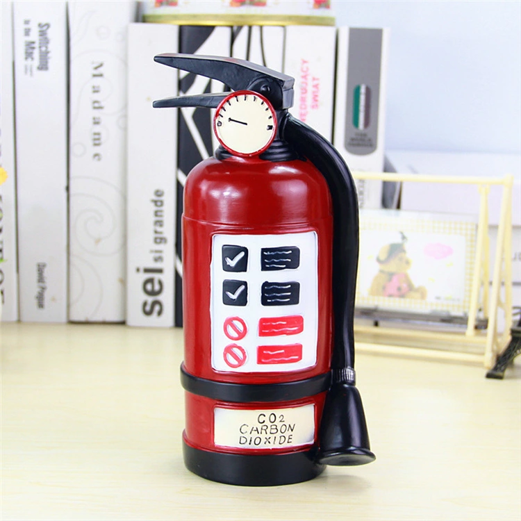 Savings Bank Resin Coin Container Creative Money Bank Fire Extinguisher Shaped Coin Bank