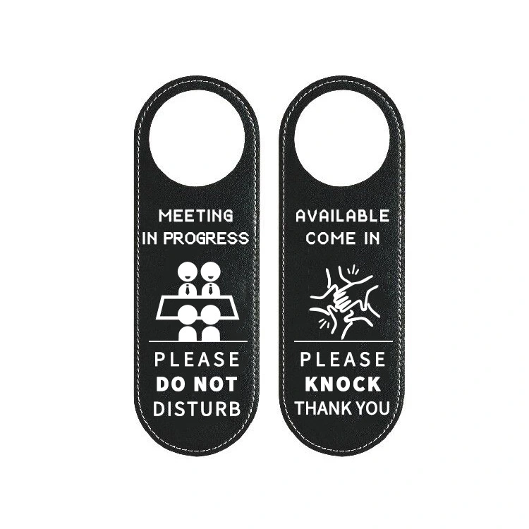 Please Knock Sign Do Not Disturb Sign Double-sided Door Hanger Sign for Conference Room