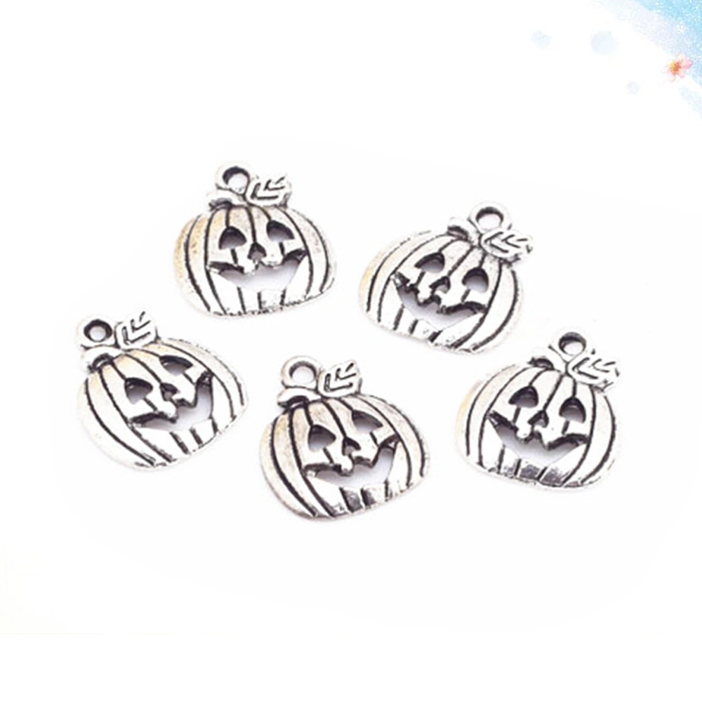 50pcs Halloween Smiling Pumpkin Pendants Retro Personalized Charm Necklace Pendant DIY Jewelries for Party Children Adult