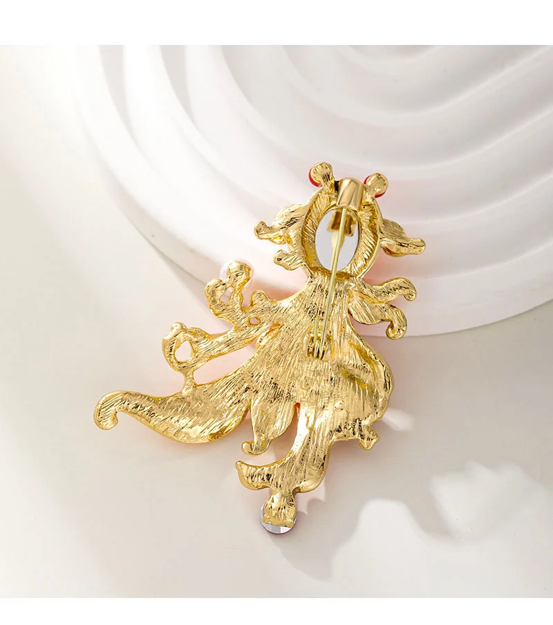 Goldfish Brooch Temperament Shiny Brooch Pin Chinese Style Brooch Costume Coat Accessory