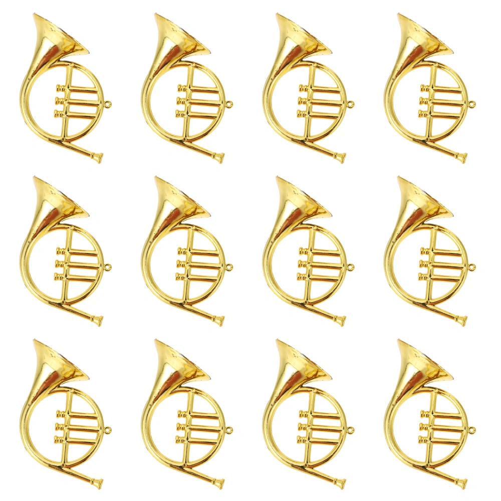 12pcs Musical Instrument Model Garland DIY Accessories Miniature Model for Decor