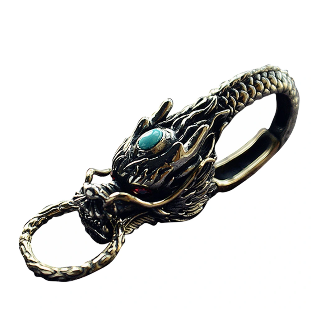 1pc Dragon Head Statue Shape Key Chain Vintage Bag Hanging Ornament Pendant