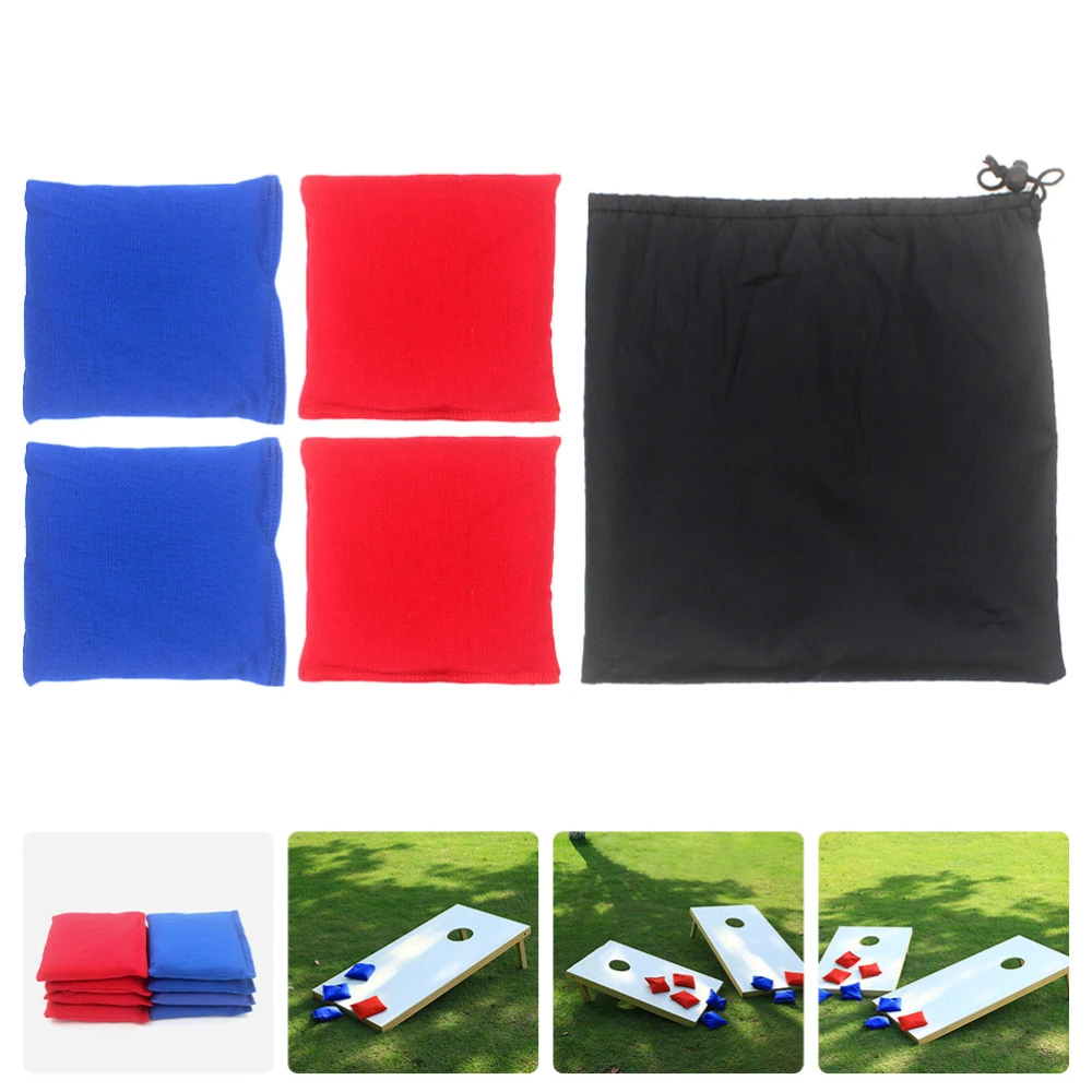 1 Set of Family Interactive Toss Toy Children Throwing Bean Bag Canvas Corn Hole Bag