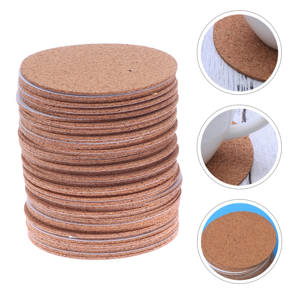 20Pcs Coasters for Drinks Ceramic Coasters Cork Cup Self-Adhesive Pad