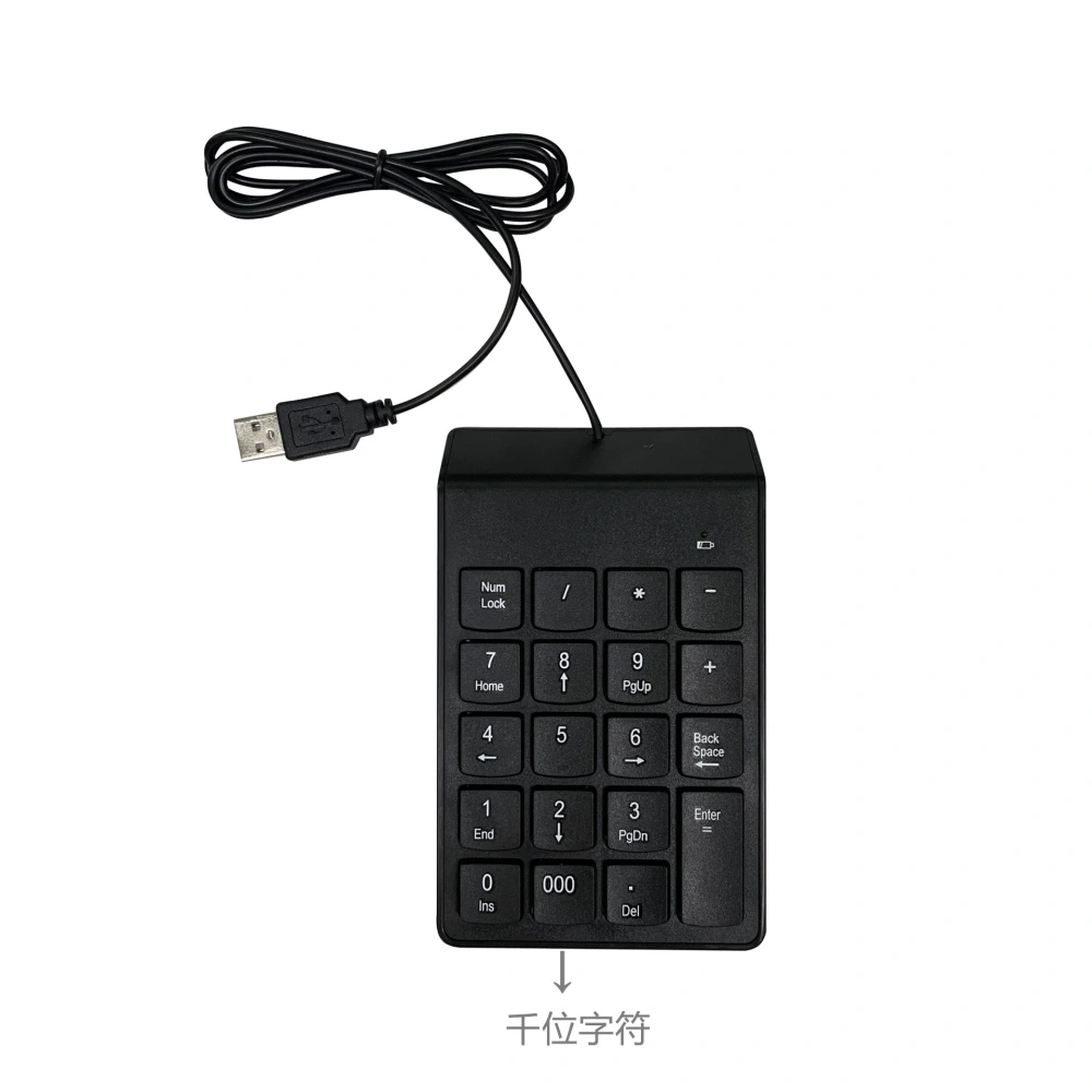 Number Pad 19-key Mechanical Numpad Wired Keyboard USB Number Pad Accessory