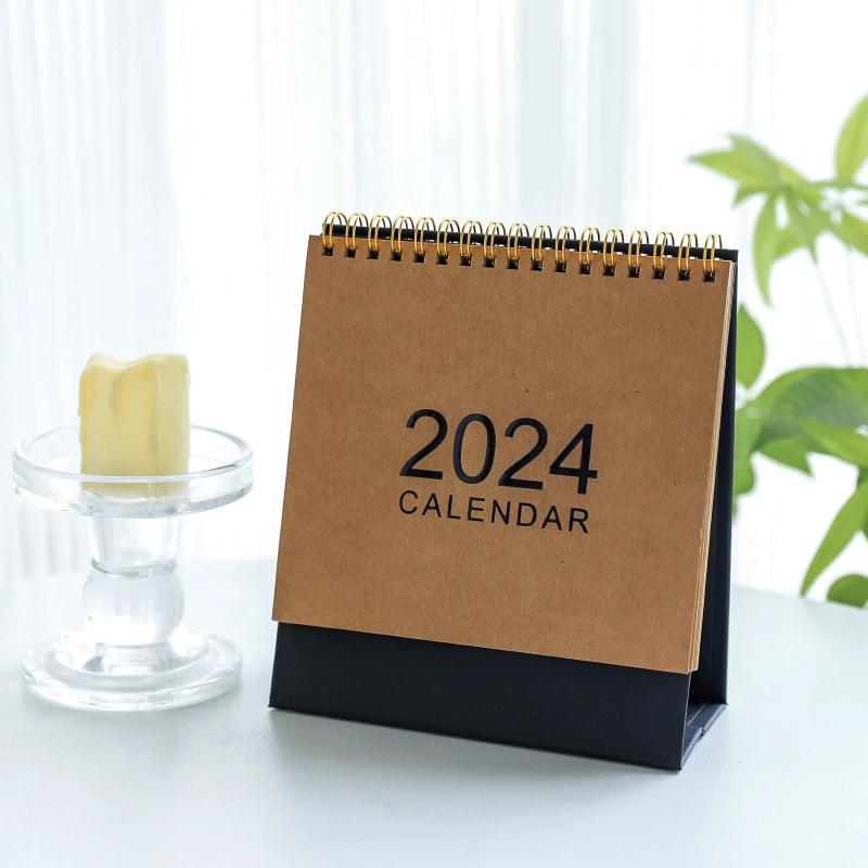 Office Table Calendar Paper Made Desk Calendar Vintage 2024 Calendar Office Supply