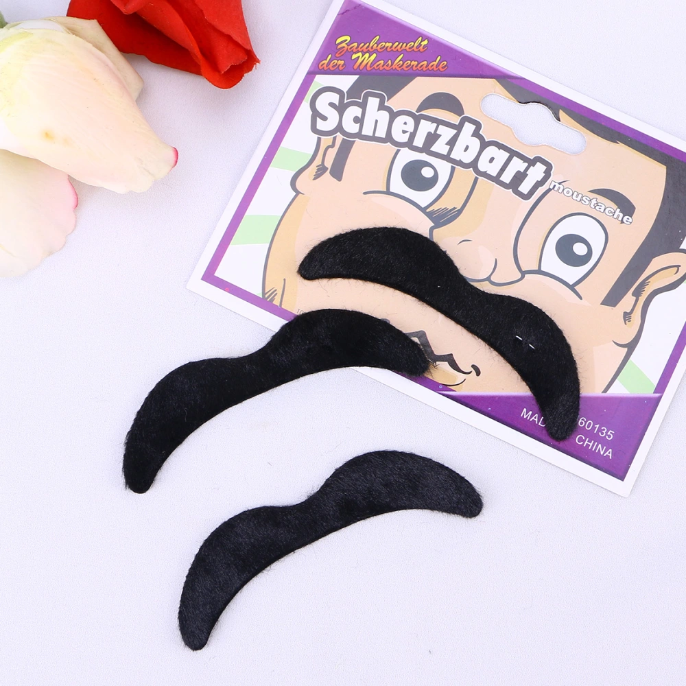 10pcs Halloween Costume Self Adhesive Fake Beard Moustache Party Cosplay Props Disguise Decoration For Masquerade Costume Party (Hulihee Style)