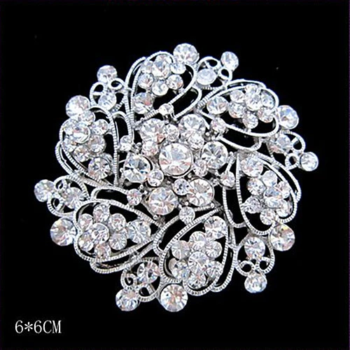 Rhinestone Brooch Pin Flower Brooch Clothes Lapel Pin Decorative Brooch Coat Lapel Pin