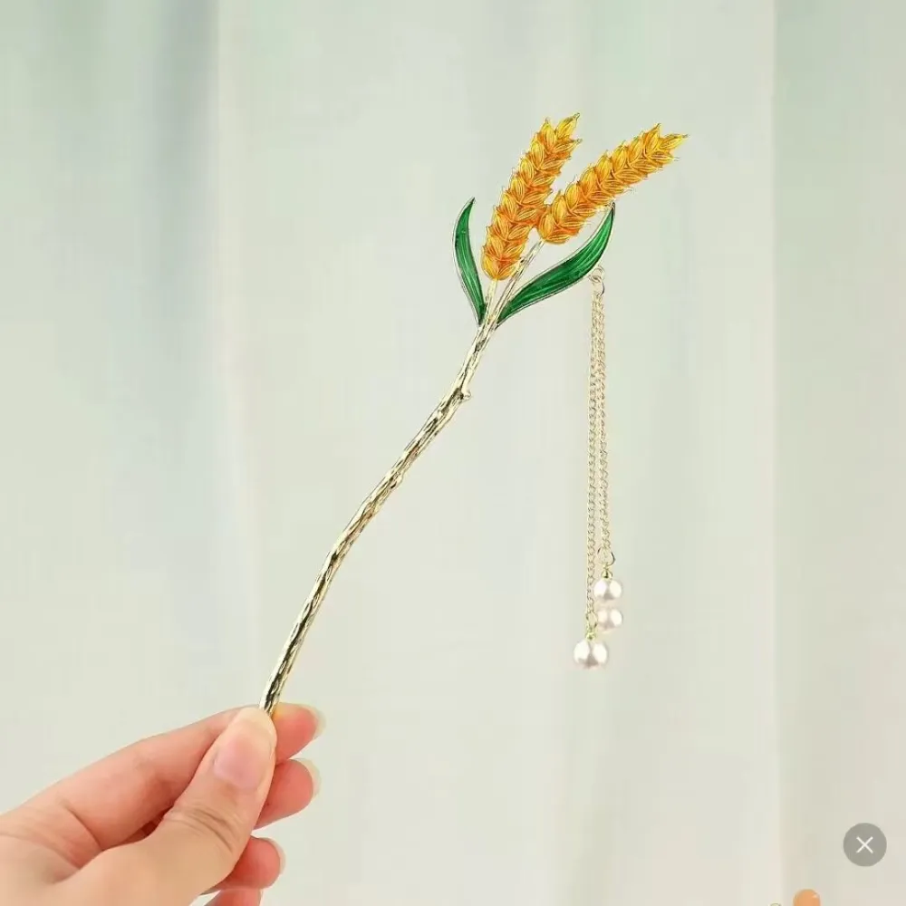 Chinese Hairpin Wheat Hairpin Exquisite Hair Stick Hairpin Hanfu Cheongsam Hair Accessory