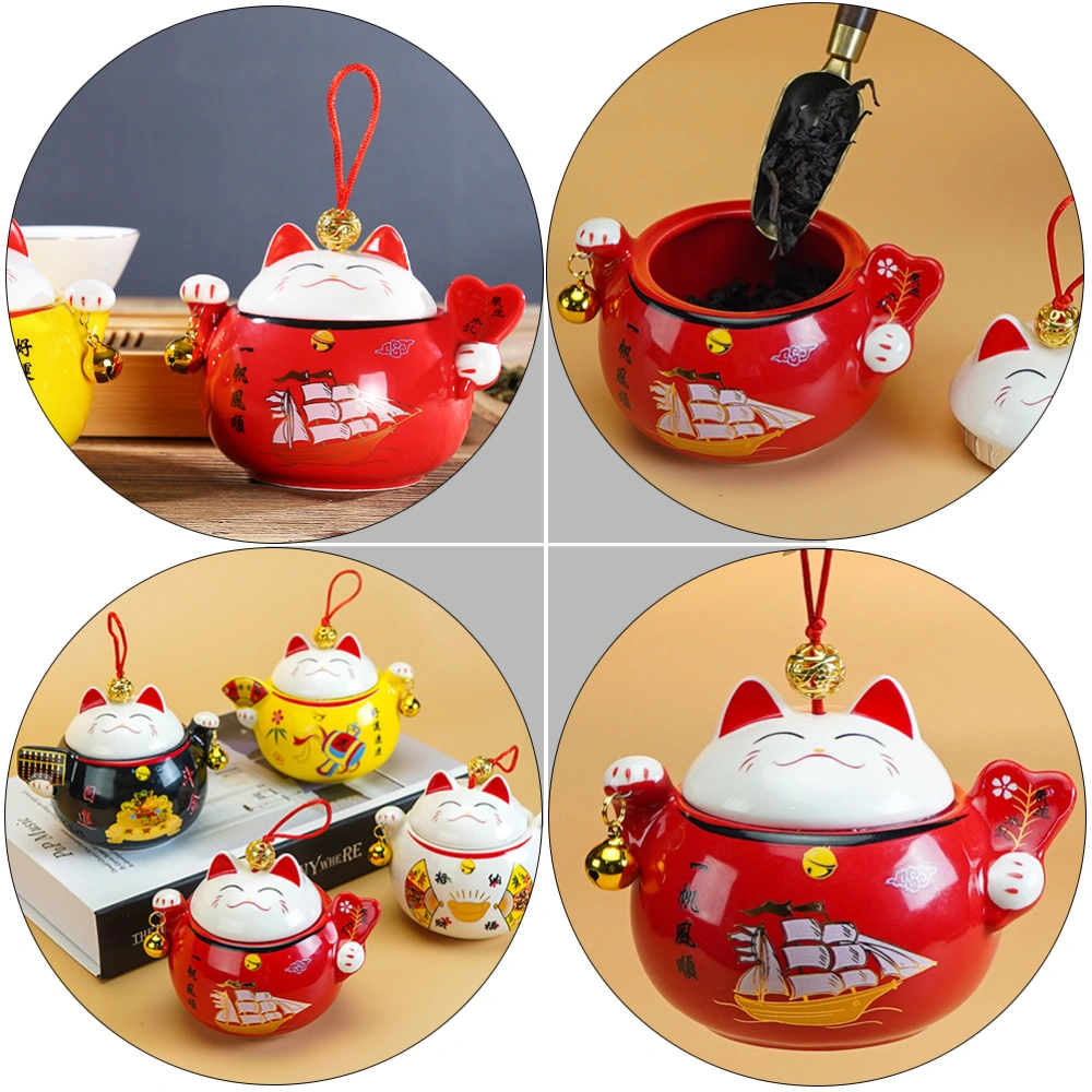 Office Storage Can Cat Tea Can Portable Tea Storage Container Opening Gift