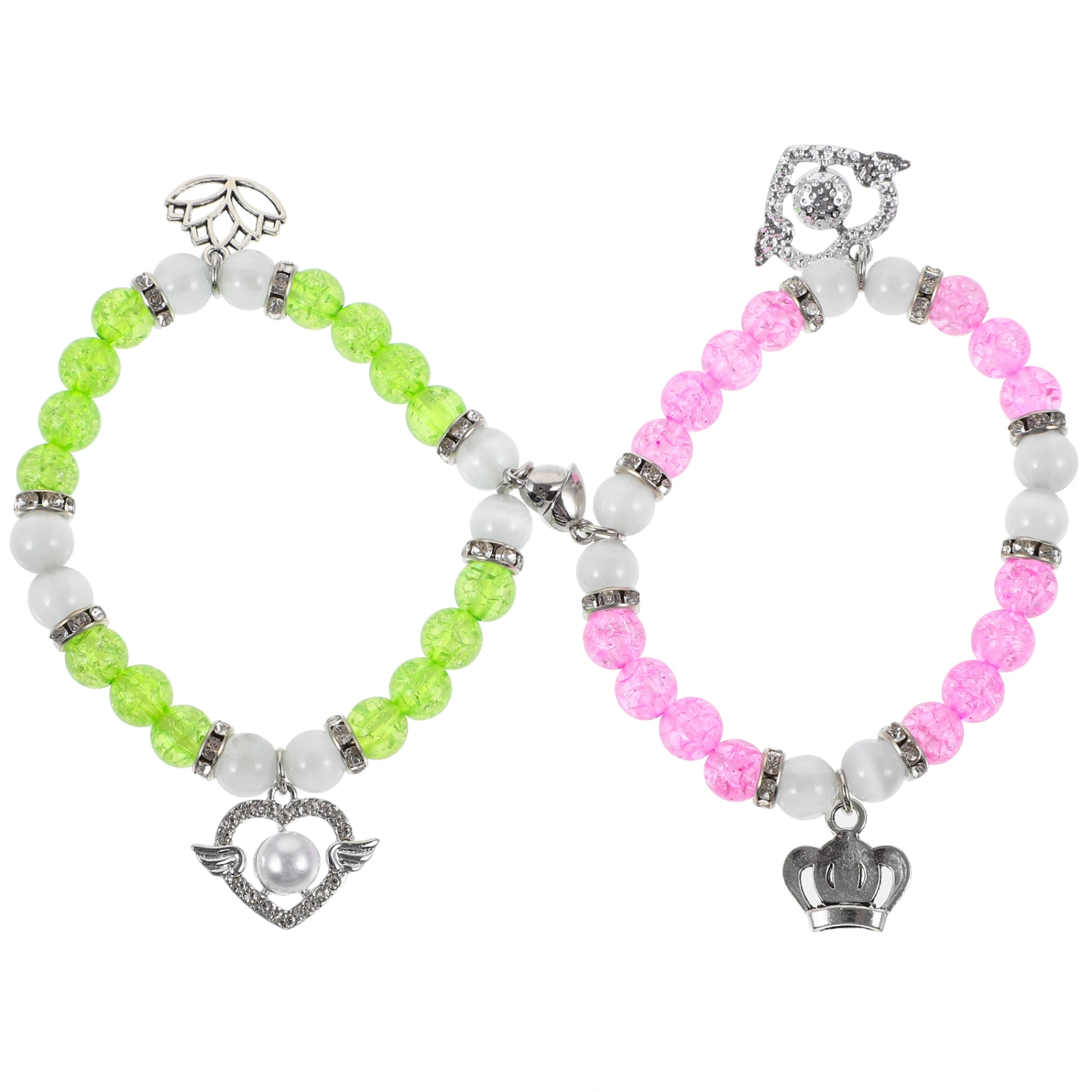 1 Pair of Couples Bracelets Friendship Bracelets Beaded Bracelets Decorative Beads Bracelets Decors