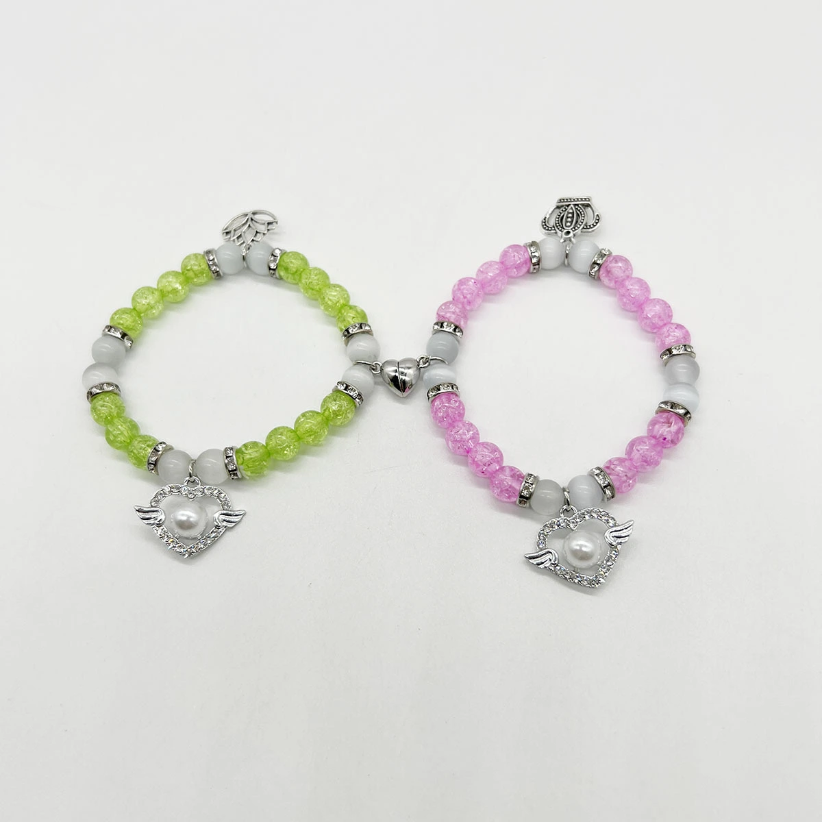 1 Pair of Couples Bracelets Friendship Bracelets Beaded Bracelets Decorative Beads Bracelets Decors