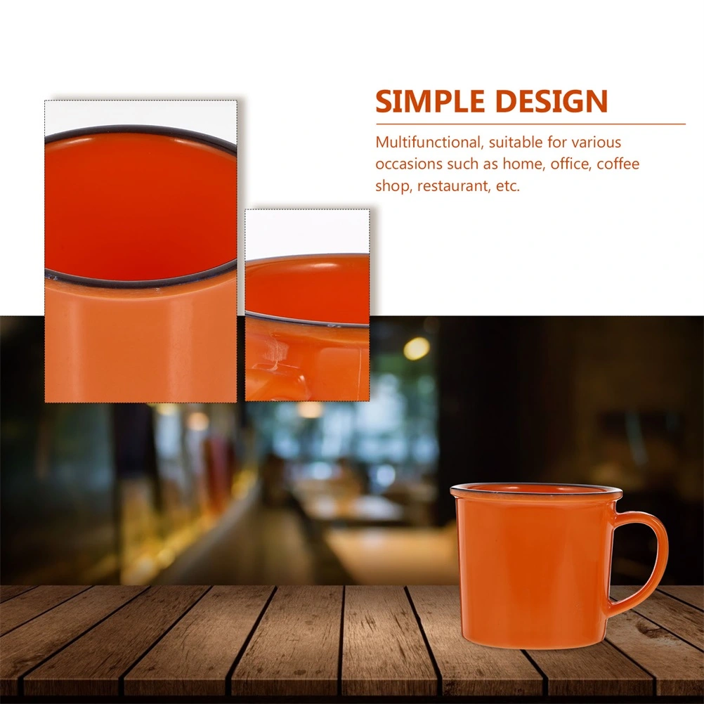 2pcs Retro Imitation Enamel Tea Cups Water Drinking Cups Household Water Mugs