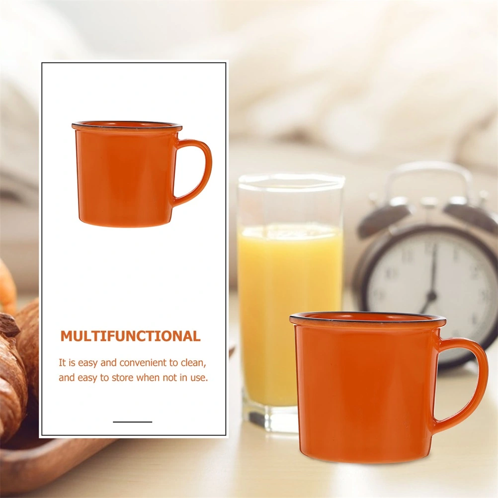 2pcs Retro Imitation Enamel Tea Cups Water Drinking Cups Household Water Mugs