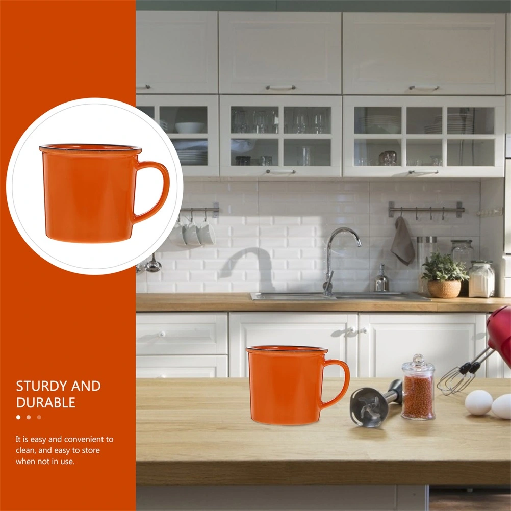 2pcs Retro Imitation Enamel Tea Cups Water Drinking Cups Household Water Mugs