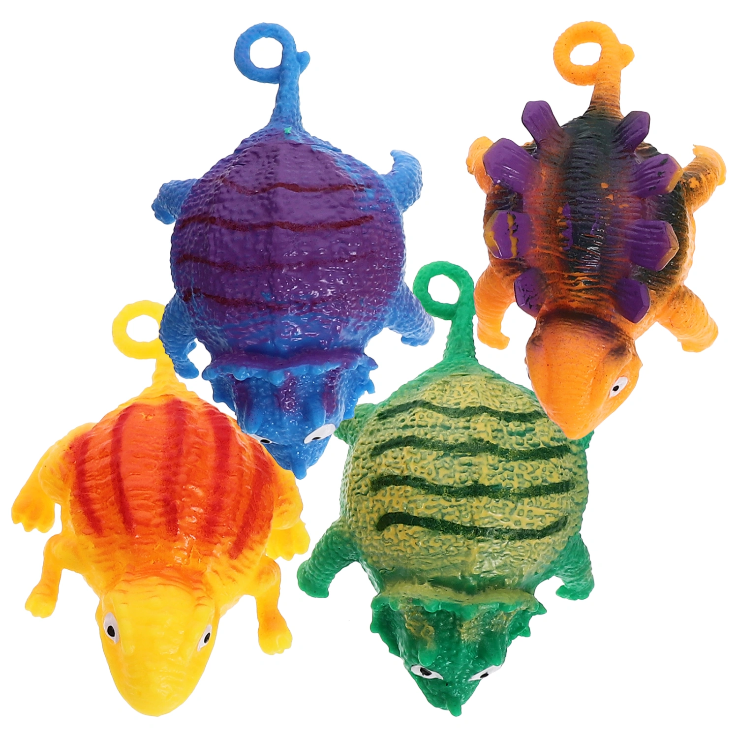 4pcs Blowing Dinosaur Balloon Cartoon Dinosaur Vent Toy Inflatable Animal Toy Stress Relief Toy