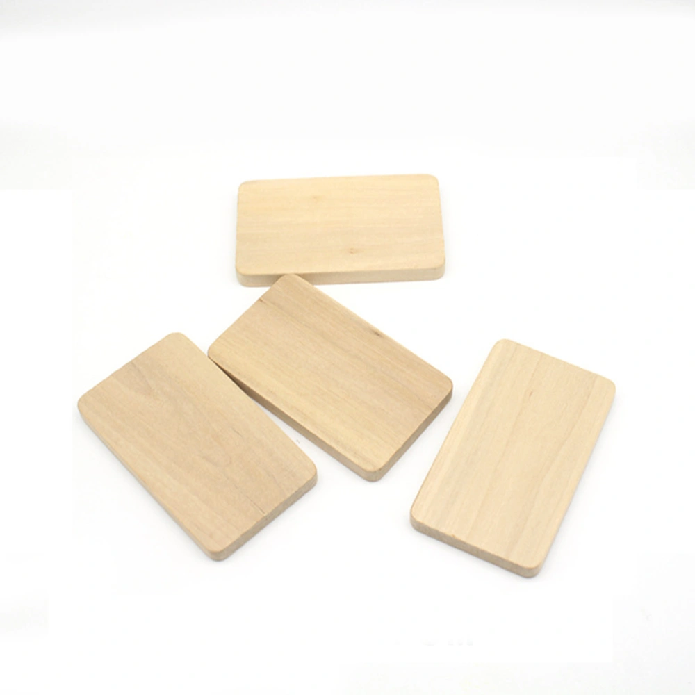 5pcs DIY Wooden Stamp Base Square Block Stamp Base Stamp Handle Base Blank Wood Cube Square (Style 1)