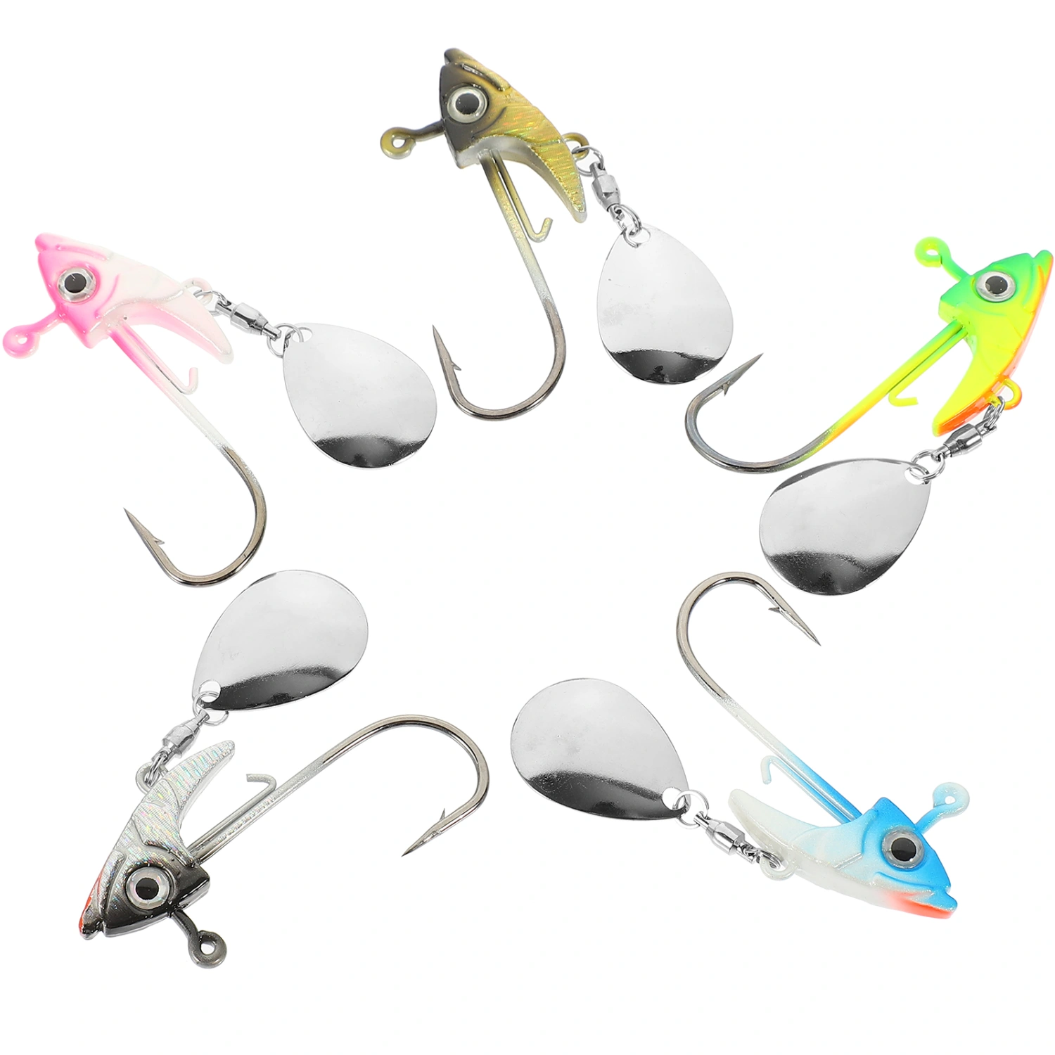 5pcs Portable Fishing Hooks Fishing Hooks Lead Lure Fishhooks Fishing Gears Fishing Supplies