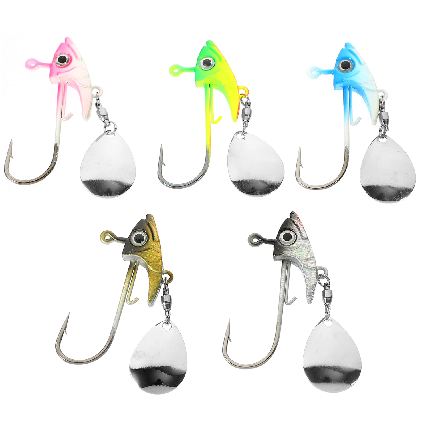 5pcs Portable Fishing Hooks Fishing Hooks Lead Lure Fishhooks Fishing Gears Fishing Supplies