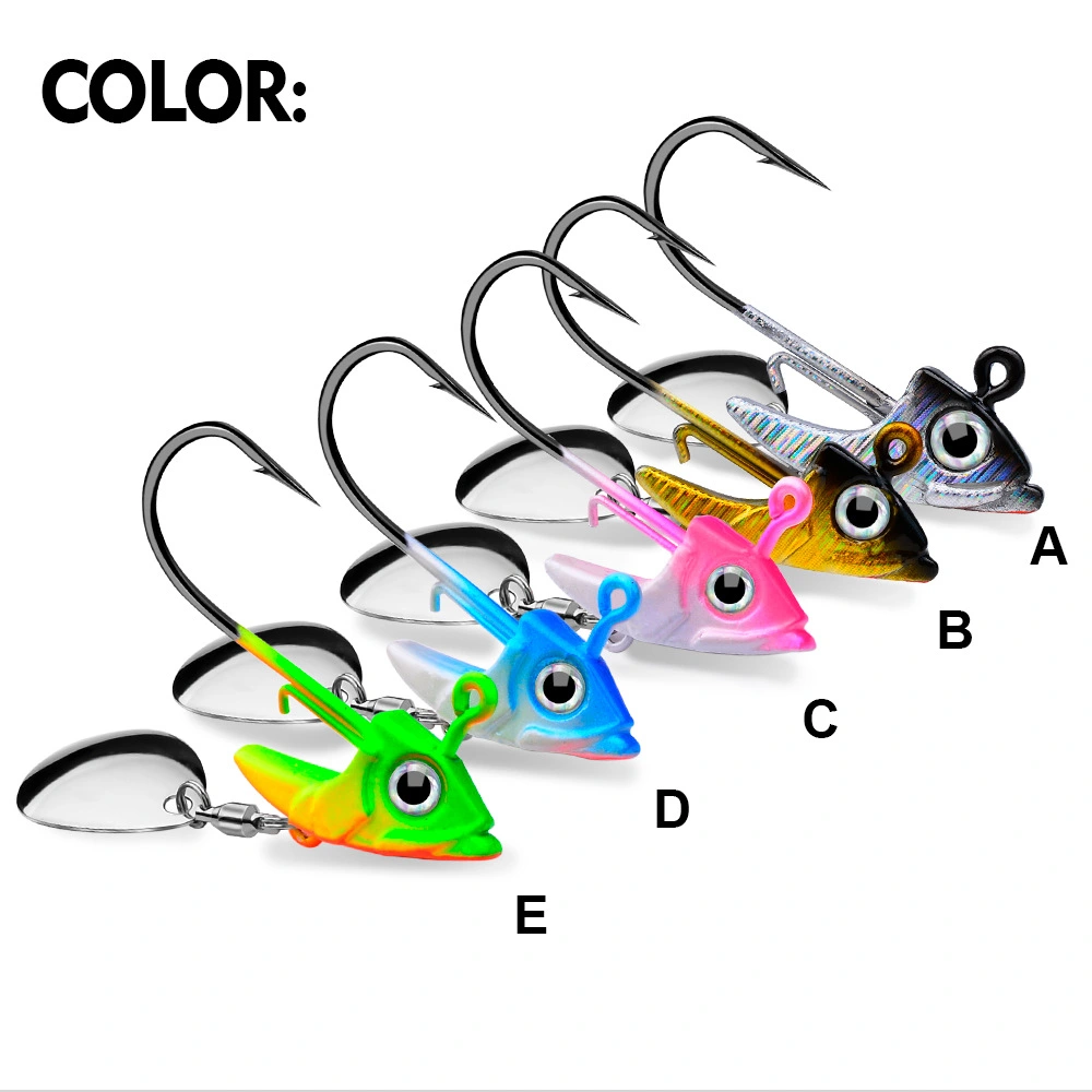 5pcs Portable Fishing Hooks Fishing Hooks Lead Lure Fishhooks Fishing Gears Fishing Supplies