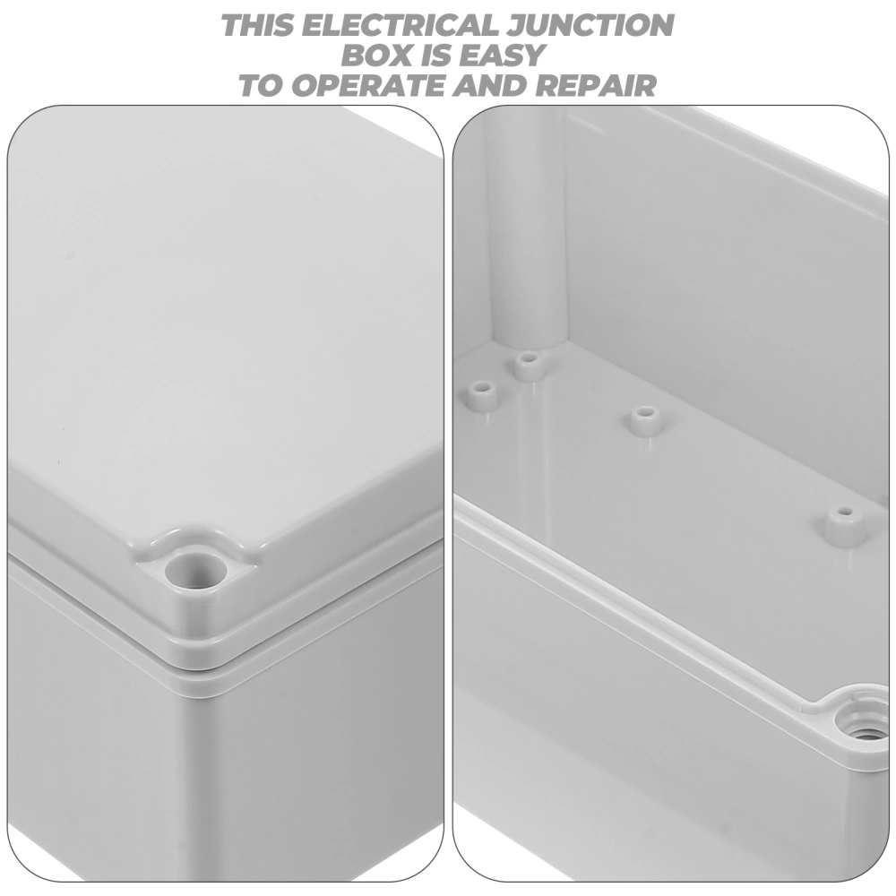 Abs Plastic Dustproof Waterproof Junction Box Universal Electrical Project Enclosure for Indoor and Outdoor (White)