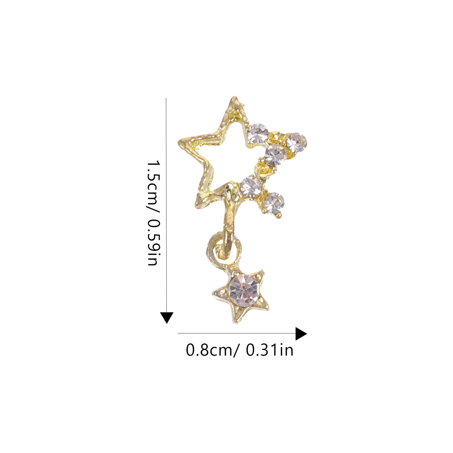 30 pcs Stars Shape Nail Charms Metal Nail Charms Decorative Nail Charms for Manicure