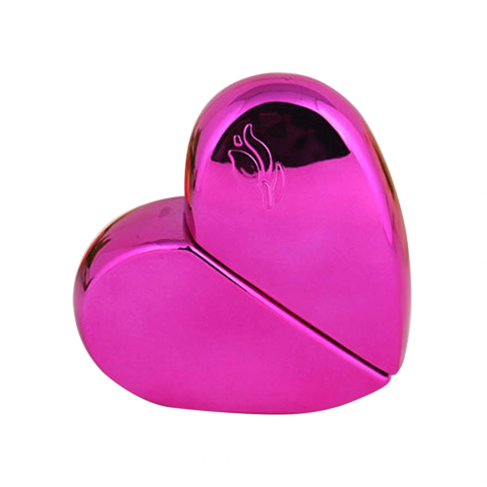 25ML Heart-shaped Portable Spray Bottle Metal Shell Refillable Empty Perfume Atomizer (Pink)