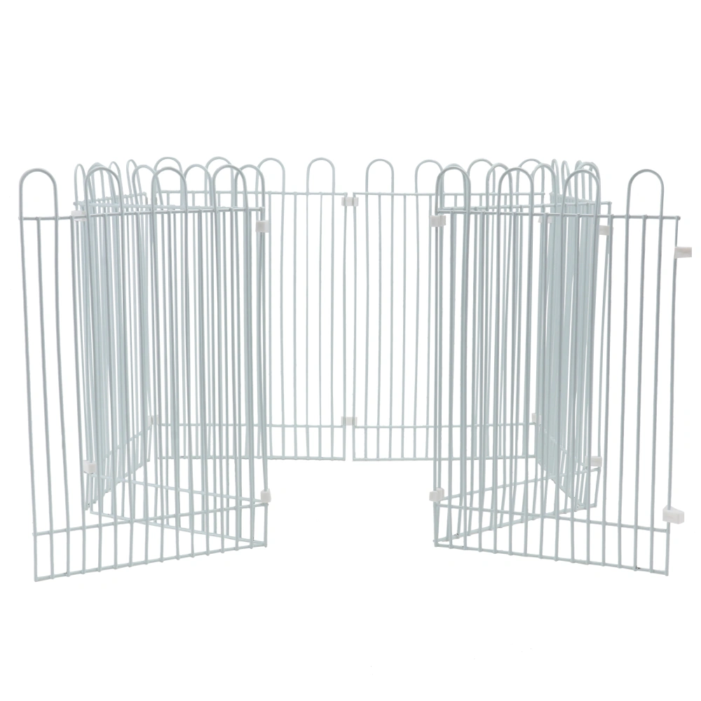 8Pcs Hamster Fence Toy Hamster Iron Wire Fence Simple Exercise Yard White