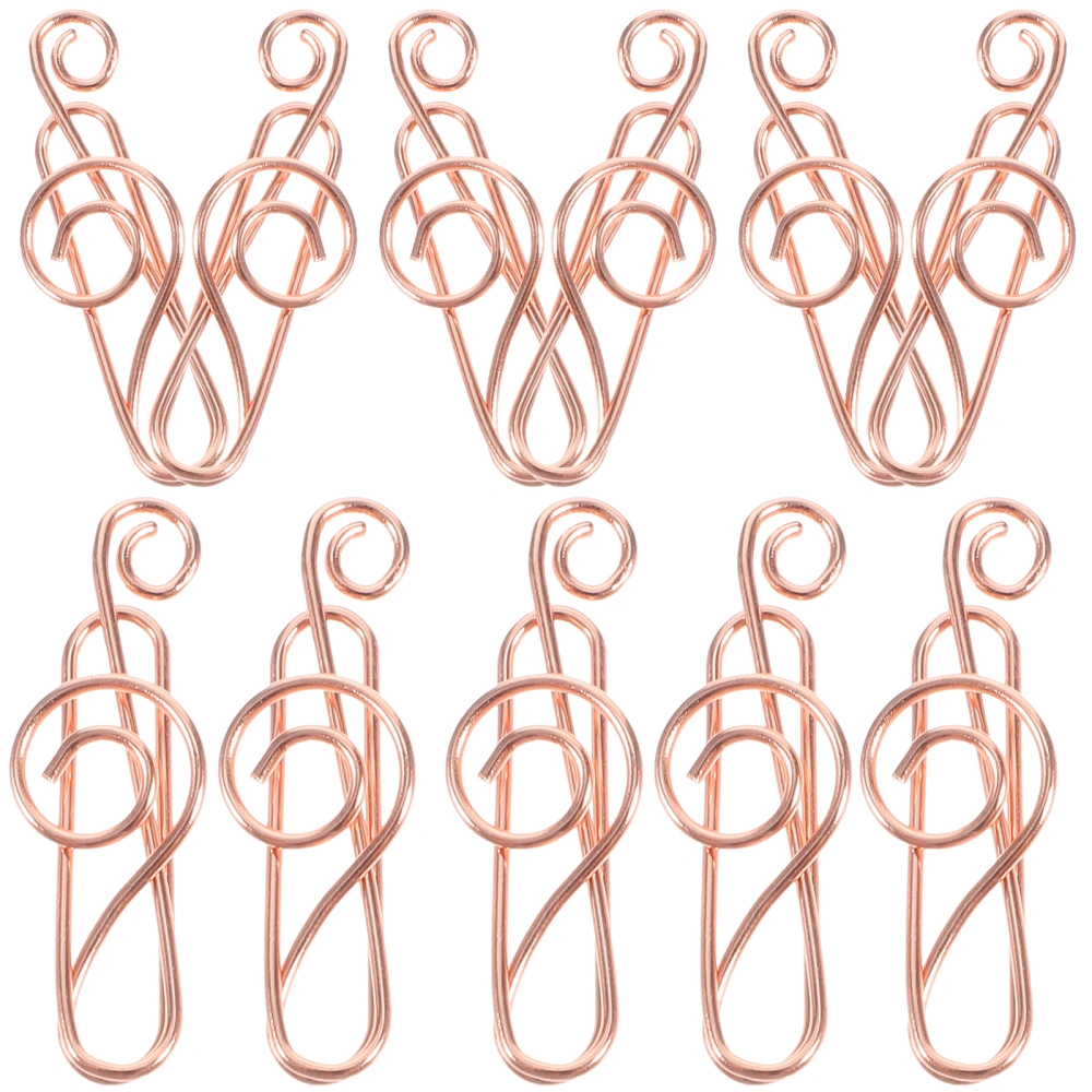 50pcs Music Note Shaped Paper Clips Bookmarks School Office Document Clips