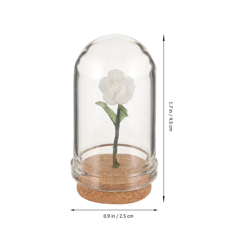 4pcs Miniature Flower In Dome Miniature Scene Model Tiny House Table Centerpieces