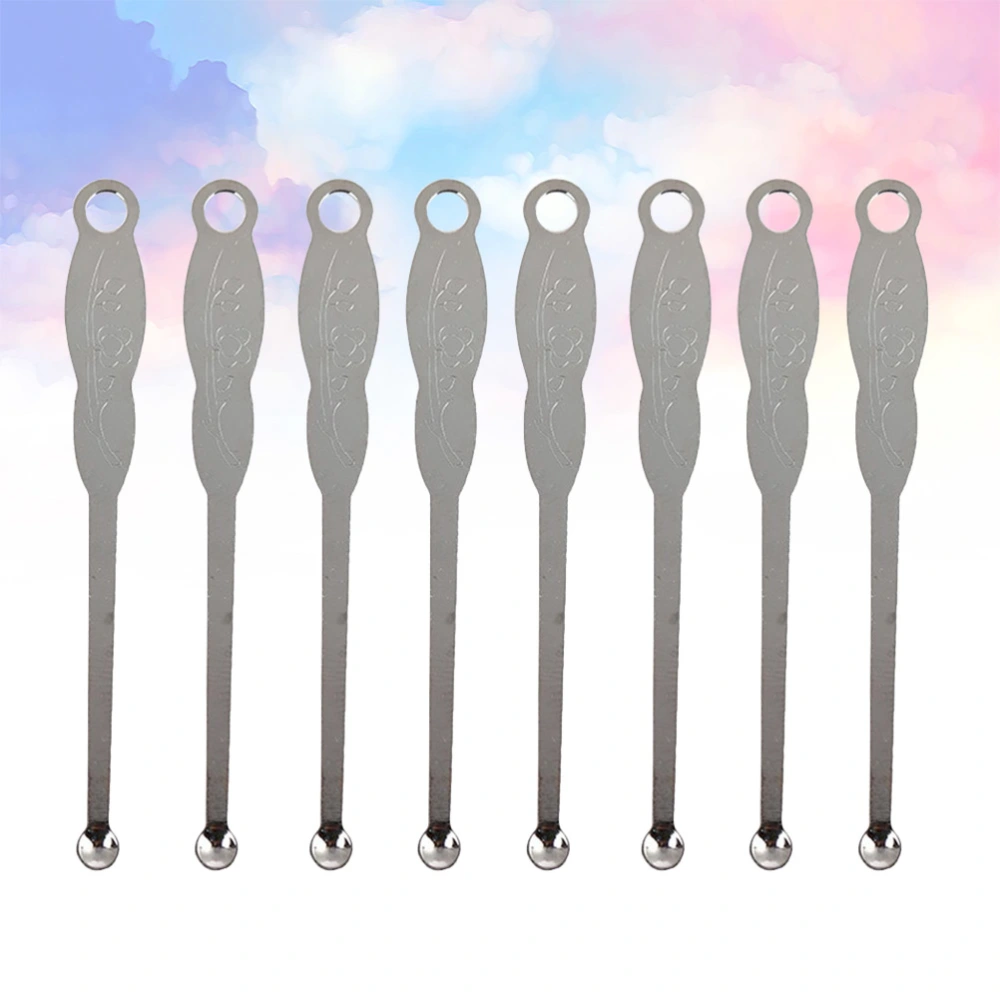 100pcs Portable Ear Wax Remover Ear Pick Cleaner Stainless Steel Ear Scoop Spoon Durable Ear Cleaner for Home