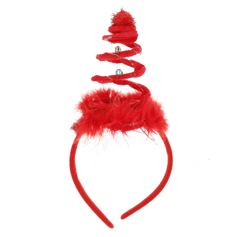 Christmas  Hair Spring Headbands Hat Headdress for Kids Girl Decoration (Red)