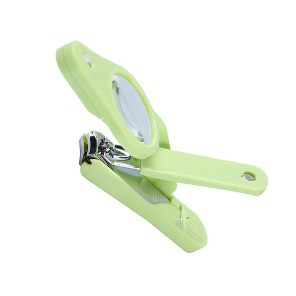 1pc Stainless Steel LED Magnifying Glass Nail Clippers for Women Men Children