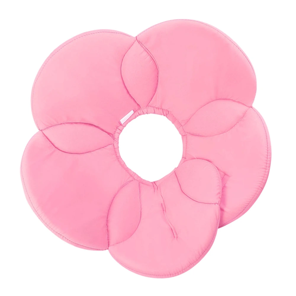 Pet Protective Collar Flower Shaped Elizabethan Collar Anti-lick Pet Neck Circle (Pink, Size S)