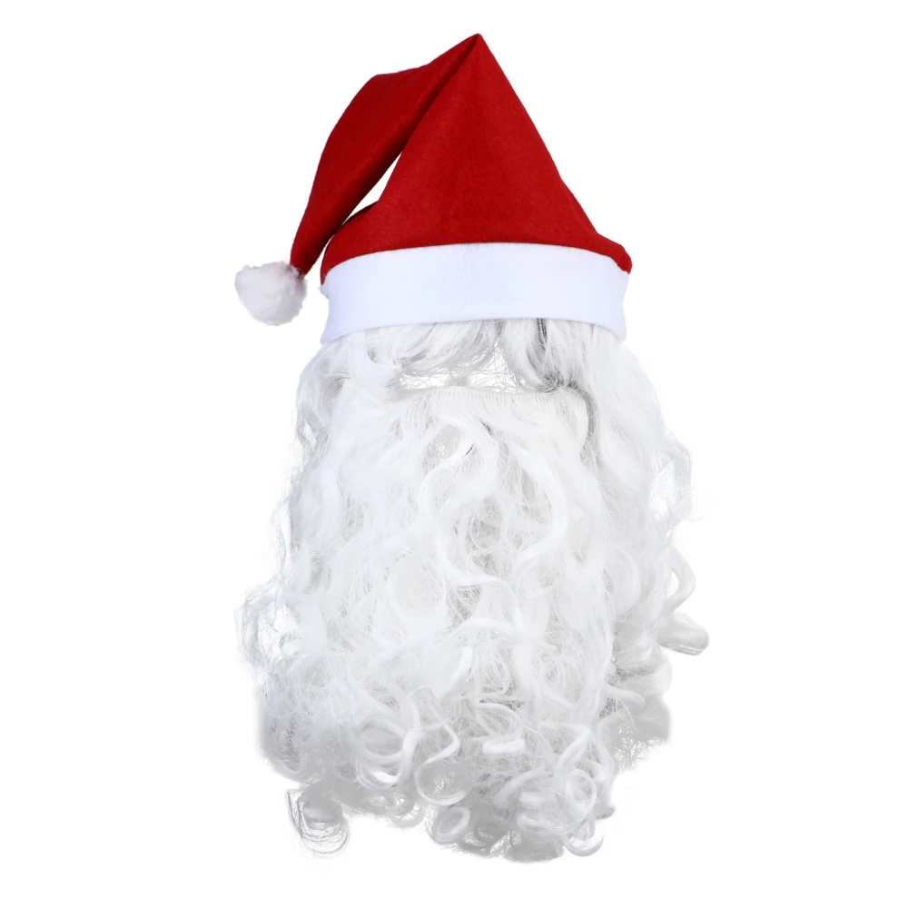 3pcs Christmas Wig Set Santa Claus Wig Santa Beard Christmas Hat for Cosplay