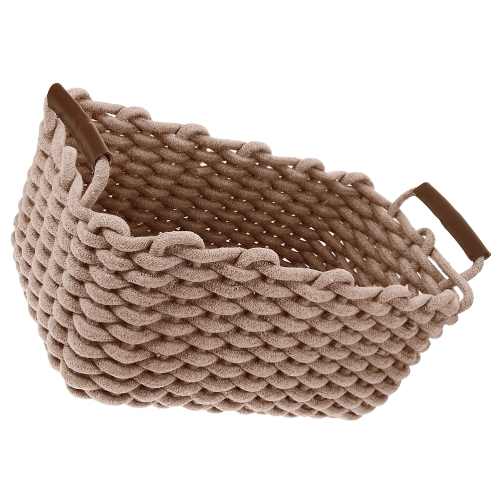 Cotton Rope Woven Storage Basket Desktop Storage Holder Home Storage Organizer