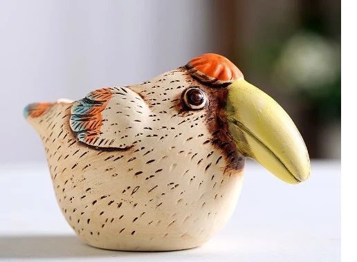 Succulent Pot Woodpecker Shape Ceramic Planter Flower Planter Flower Container