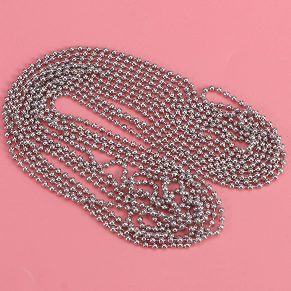 3 Set of 2.4mm Stainless Steel  Length Ball Chain 2.4MM Diameter with 10 Matching Connectors