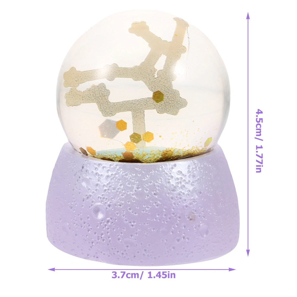 Twelve Constellations Crystal Ball Resin Ornaments Birthday Present Home Decor