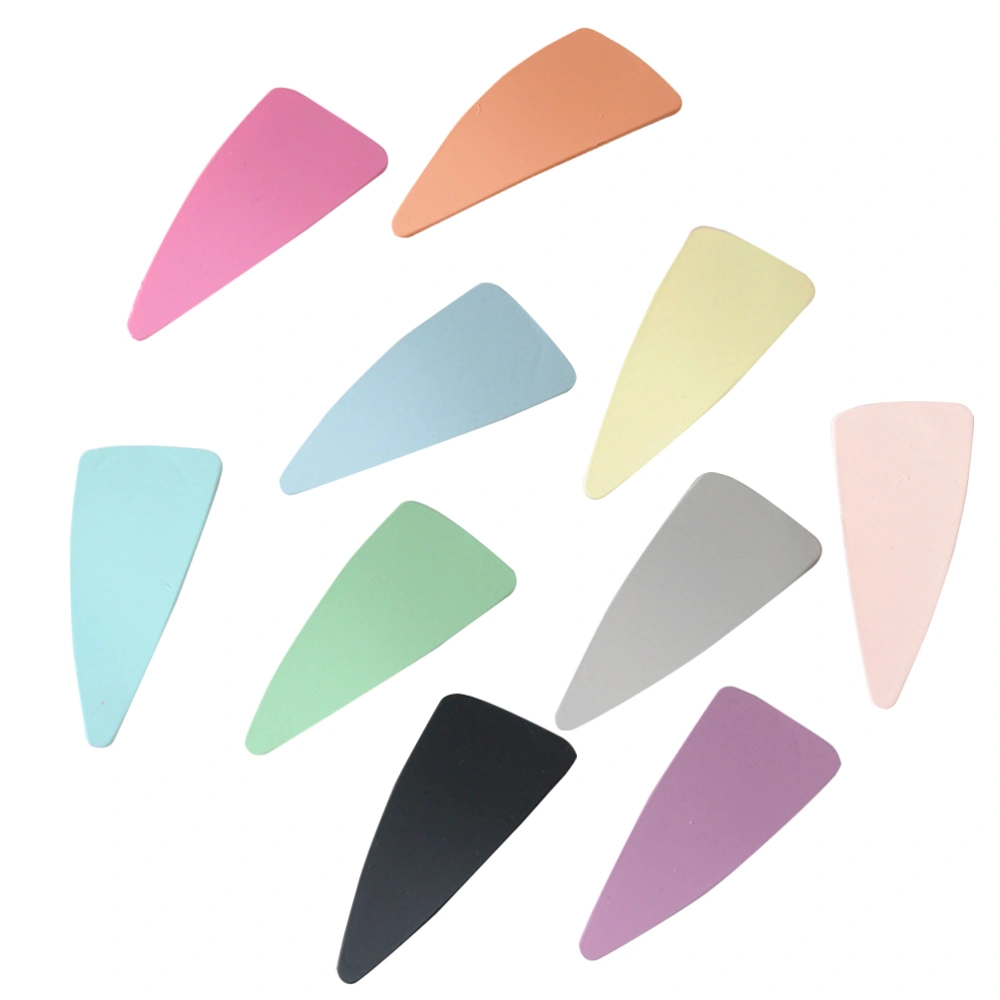 10pcs Colorful Triangle Hair Clips Polish Barrettes Hairpins Headwear Hair Accessories for Girls Women