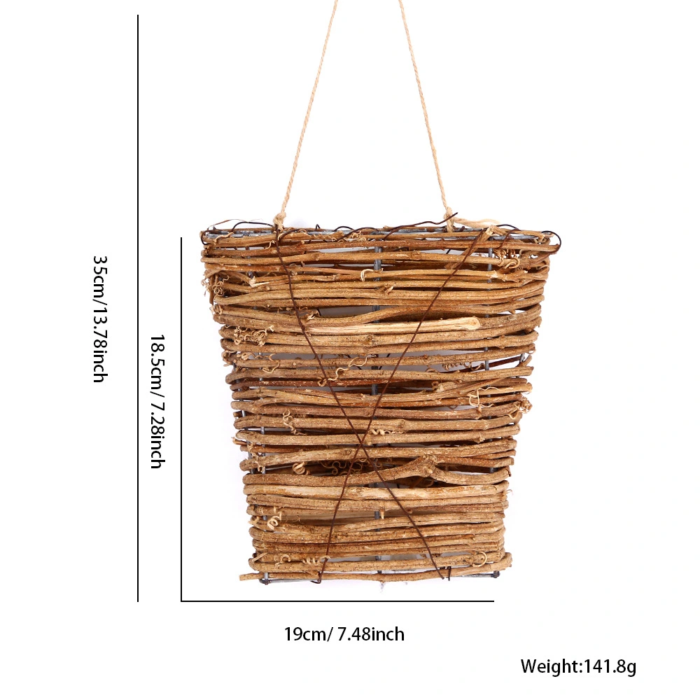 Woven Hanging Basket Small Hanging Flower Basket Wall Hanging Flower Basket for Thanksgiving Day