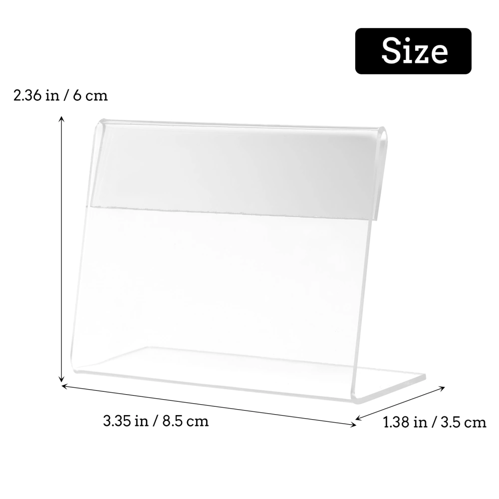 5Pcs Supermarket Acrylic Sign Holders Price Tag Display Stands Label Holders