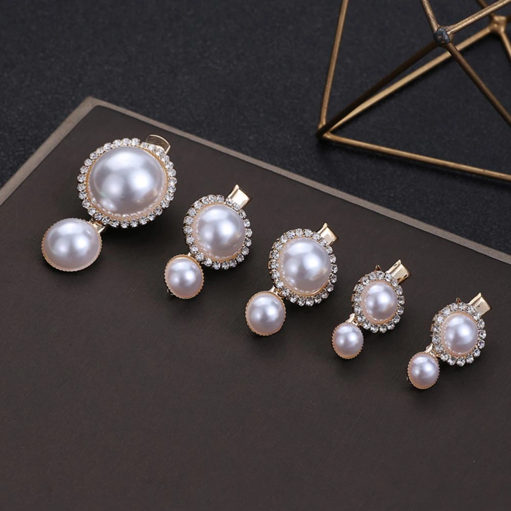 5PCS Women Hairpin Small Pearl Clip Vintage Headdress Wedding Ornament